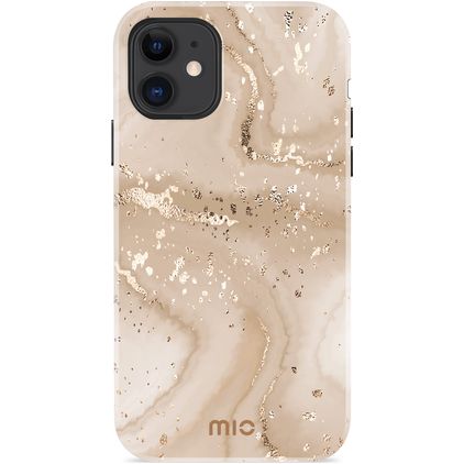 MIO iPhone XR MagSafe Hoesje Hardcase Backcover - Gold Marble