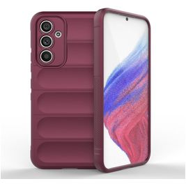 Mobigear Bumpy Samsung Galaxy A54 Hoesje Flexibel TPU Backcover - Bordeaux Rood