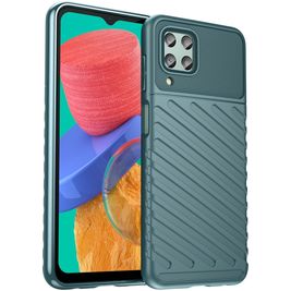 Mobigear Groove Samsung Galaxy M33 Hoesje Flexibel TPU Backcover - Groen
