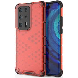 Mobigear Honeycomb Huawei P40 Pro Plus Hoesje Hardcase Backcover Shockproof - Rood