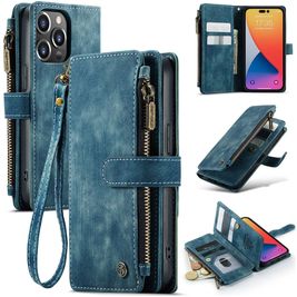 Caseme C30 iPhone 14 Pro Hoesje Bookcase Portemonnee - Blauw