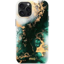 MIO iPhone 15 Pro Max MagSafe Hoesje Hardcase Backcover - Green Marble