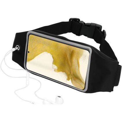 Mobiparts Comfort Fit Belt Telefoonhouder Hardlopen Samsung Galaxy S22 Sport Hoesje Neopreen Heuptas - Zwart