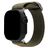 Mobilize Elastic Nylon Apple Watch Bandje Elastische band - 49/46/45/44 mm - Khaki