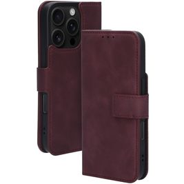 Mobiparts Classic Wallet MagSafe iPhone 16 Pro MagSafe Hoesje Bookcase Portemonnee - Velvet Red