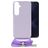 Mobilize Lanyard Gelly Samsung Galaxy A15 Flexibel TPU Hoesje met koord - Pastel Purple