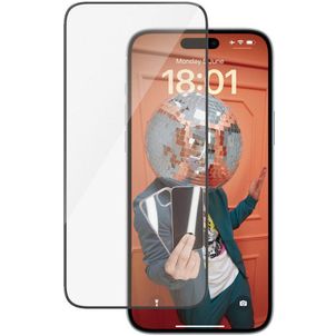 PanzerGlass Ultra-Wide Fit iPhone 15 Plus Glazen Screenprotector - Case Friendly - Zwart