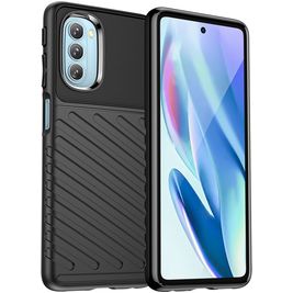 Mobigear Groove Motorola Moto G51 5G Hoesje Flexibel TPU Backcover - Zwart