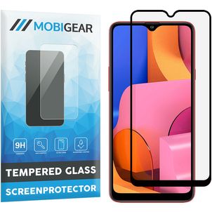 Mobigear Premium Samsung Galaxy A20s Glazen Screenprotector - Case Friendly - Zwart