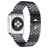 Mobigear Honeycomb Stalen Apple Watch Bandje Gespsluiting - 42/41/40/38 mm - Zwart