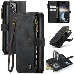 Caseme C30 iPhone 14 Hoesje Bookcase Portemonnee - Zwart