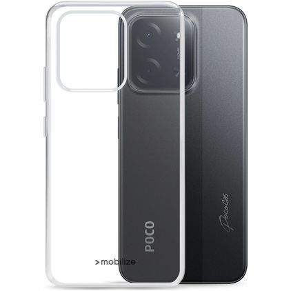 Mobilize Gelly Case Doorzichtig POCO C85 Hoesje Flexibel TPU Backcover - Transparant