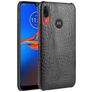 Mobigear Croco Motorola Moto E6 Plus Hoesje Backcover - Zwart