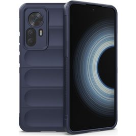 Mobigear Bumpy Xiaomi 12T Hoesje Flexibel TPU Backcover - Donkerblauw