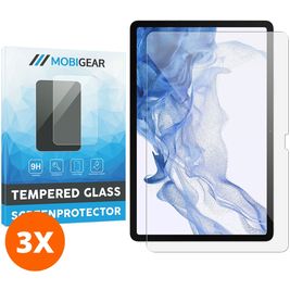 Mobigear Samsung Galaxy Tab S8 Glazen Screenprotector - Case Friendly (3-Pack)