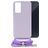 Mobilize Lanyard Gelly Samsung Galaxy A35 Flexibel TPU Hoesje met koord - Pastel Purple