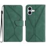Mobigear Stitch iPhone 17 Hoesje Bookcase Portemonnee - Groen