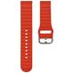 Mobigear Bumpy Siliconen Smartwatch Bandje Gespsluiting - Universeel 22 mm connector - Rood
