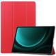 Mobigear Tri-Fold Samsung Galaxy Tab S9 FE Plus Hoes Bookcase + Stylus Houder - Rood