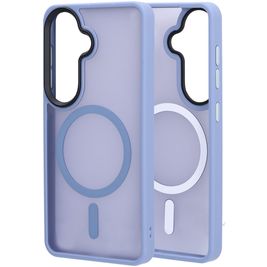 Mobiparts Hardcover Samsung Galaxy S26 MagSafe Hoesje Hardcase Backcover - Satin Ligth Blue