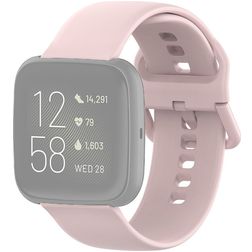 Mobigear Sport Buckle Siliconen Fitbit Versa Bandje Gespsluiting - Roze
