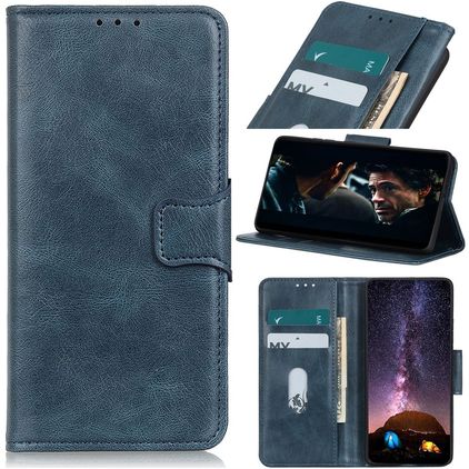 Mobigear Classy POCO F4 Hoesje Bookcase Portemonnee - Blauw