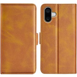 Mobigear Slim Magnet iPhone 16 Hoesje Bookcase Portemonnee - Cognac