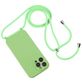 Mobigear Lanyard iPhone 14 Pro Max Siliconen Hoesje met koord - Groen