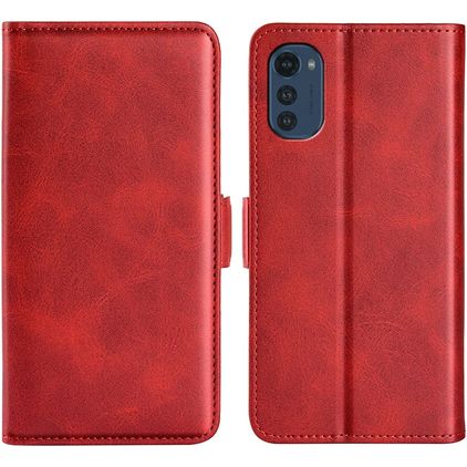 Mobigear Slim Magnet Motorola Moto E32 Hoesje Bookcase Portemonnee - Rood