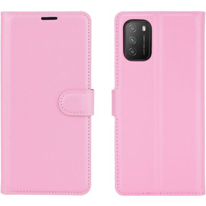 Mobigear Classic POCO M3 Hoesje Bookcase Portemonnee - Roze