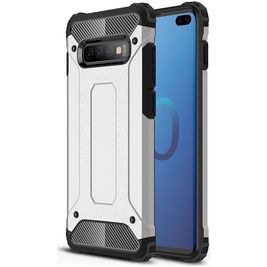Mobigear Outdoor Samsung Galaxy S10 Plus Hoesje Hardcase Backcover Shockproof - Zilver Mobigear Outdoor Samsung Galaxy S10 Plus Hoesje Hardcase Backcover Shockproof - Zilver