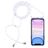 Mobigear Lanyard iPhone 11 Flexibel TPU Hoesje met koord - Transparant / Wit