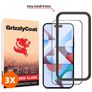 GrizzlyCoat Easy Fit iPhone 15 Pro Max Glazen Screenprotector - Case Friendly + Installatie Frame - Zwart (3-Pack)
