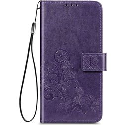 Mobigear Clover Samsung Galaxy A52s 5G Hoesje Bookcase Portemonnee - Paars