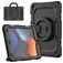 Mobigear RingGuard iPad 9 (2021) Hoes Hard kunststof / Siliconen Backcover + Standaard - Zwart