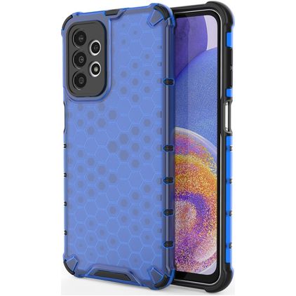 Mobigear Honeycomb Samsung Galaxy A23 Hoesje Hardcase Backcover Shockproof - Blauw