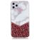 Mobigear Marble iPhone 11 Pro Hoesje Flexibel TPU Backcover - Wit / Rood