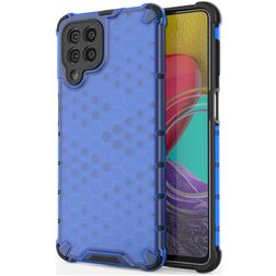 Mobigear Honeycomb Samsung Galaxy M53 Hoesje Hardcase Backcover Shockproof - Blauw