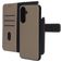 Mobiparts Samsung Galaxy A17 Hoesje Echt Leer Uitneembare 2in1 Bookcase Portemonnee - Taupe