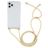 Mobigear Lanyard iPhone 12 Pro Max Flexibel TPU Hoesje met koord - Transparant / Geel