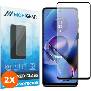 Mobigear Premium Motorola Moto G54 Glazen Screenprotector - Case Friendly - Zwart (2-Pack)