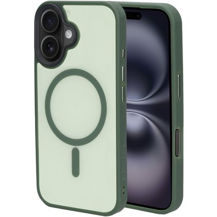 Mobiparts Hardcover iPhone 16 MagSafe Hoesje Hardcase Backcover - Satin Green