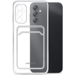Mobilize Gelly Card Doorzichtig Samsung Galaxy A34 Hoesje Flexibel TPU Backcover met Pasjeshouder - Transparant