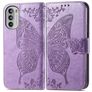 Mobigear Butterfly Motorola Moto G82 Hoesje Bookcase Portemonnee - Paars
