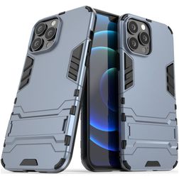 Mobigear Armor Stand iPhone 13 Pro Max Hoesje Hardcase Backcover Shockproof met Standaard - Blauw