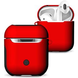 Mobigear Frosted Apple AirPods 1 Hardcase Hoesje - Rood