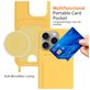 Mobigear Lanyard Card iPhone 16 Pro Siliconen Hoesje met koord en Pasjeshouder - Geel