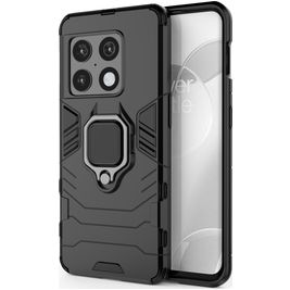 Mobigear Armor Ring OnePlus 10 Pro Hoesje Hardcase Backcover Shockproof met Ringhouder - Zwart