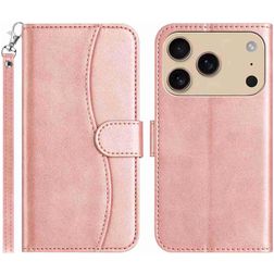 Mobigear S Line iPhone 17 Pro Hoesje Bookcase Portemonnee - Roségoud