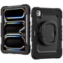 Mobilize Rotating Defender iPad Pro 11 Inch (2024) Hoes Hard Kunststof,Siliconen Backcover + Schouderband + Standaard - Zwart